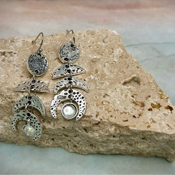 Boho Moonstone Dangles - Picture 2 of 3